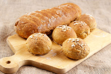 Fresh homemade buns and bread