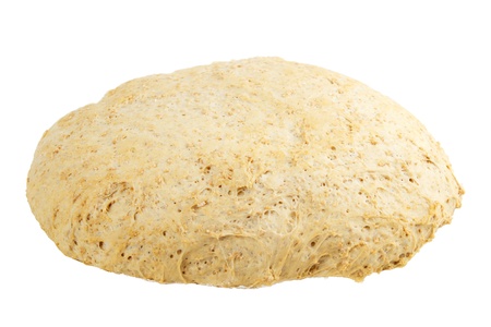 Risen dough for baking homemade buns, isolatedの写真素材