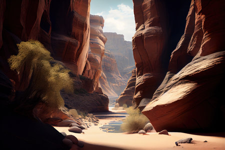Upper Antelope Canyon is a slot canyon in the Navajo Reservation near Page, Arizona, United States. Generative AIの素材