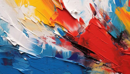 abstract oi acrylic paint, texture background wallpaper, white, red and blue AIの素材