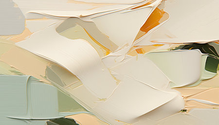 Abstract paint brushstrokes palette knife relief texture pattern painting background AI generatedの素材