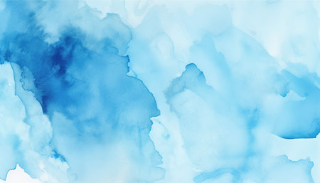 abstract light blue aqua watercolor paint flow texture pattern wallpaper background AI generatedの素材