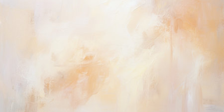 Abstract pale, creamy, pastel, soft, sepia brown and orange color contemporary oil paint brushstrokes texture pattern painting wallpaper background, art painting. Artistic backdropの素材
