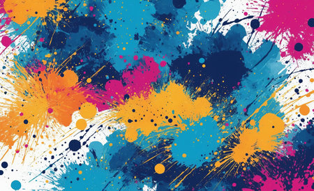 Abstract colorful background with blots and splashes. Vector illustration.の素材