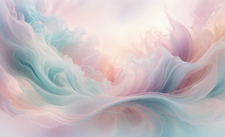abstract background with blue and pink waves, 3d render illustrationの素材