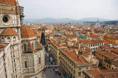 Italy. View of Florence from the campanile. Church Santa Maria del Fioreの写真素材