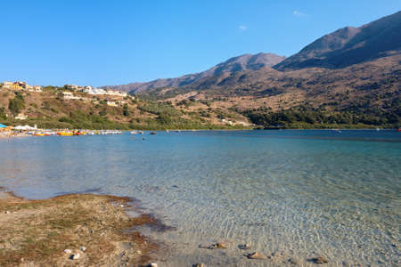 Kournas lake, the only freshwater lake in Crete, Greeceの写真素材