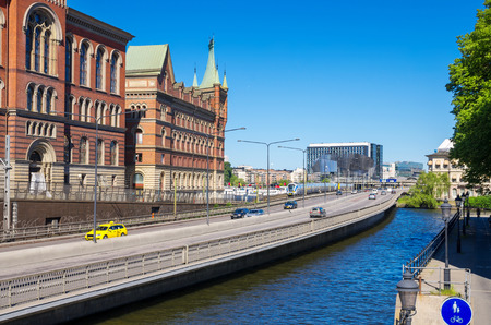 View from Riddarholmen bridge  Riddarholmen island, Stockholm, Sweden, Europeのeditorial素材