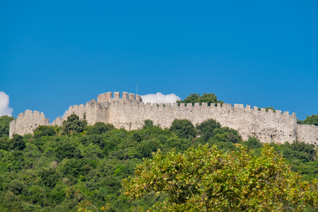 View of the medieval Castle of Platamonas. Pieria, Central Macedonia, Greece, Europeのeditorial素材