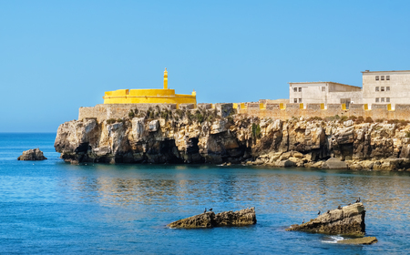 Fortress of Peniche (Fortaleza de Peniche). Peniche, Estremadura, Portugal, Europeの写真素材