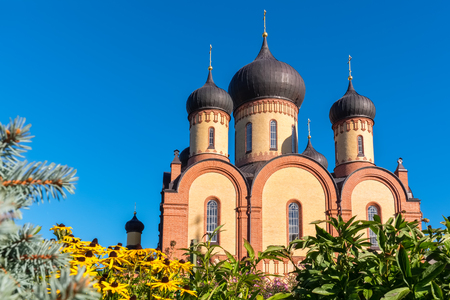Cathedral in Puhtitsa Dormition Convent. Kuremae, Estonia, Europeの写真素材