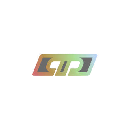 abstract letter m logo design. gradient and flat letter logo combinationのイラスト素材