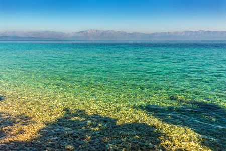 Croatia - Adriatic Sea and the Makarska Riviera on the horizonの写真素材