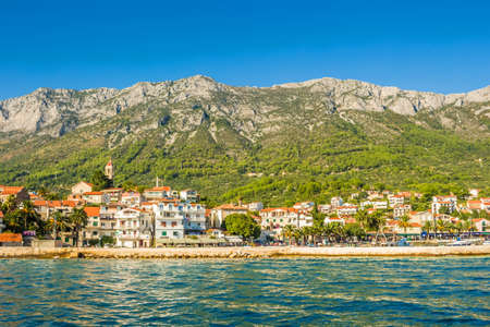 Croatia - Makarska Riviera. Town on the Adriatic coast.の写真素材