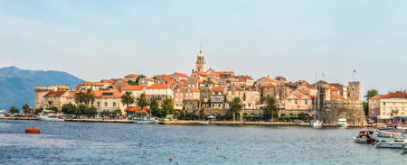 Croatia - island Korcula. The historic town of Korculaの写真素材