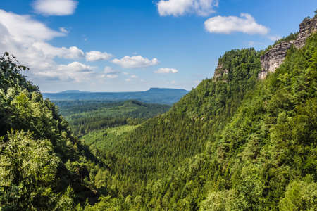 Czech Republic - Czech Switzerland National Park. Mountain landscape.の写真素材