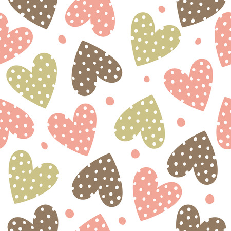 Valentine's Day. Cute seamless pattern with hearts.のイラスト素材
