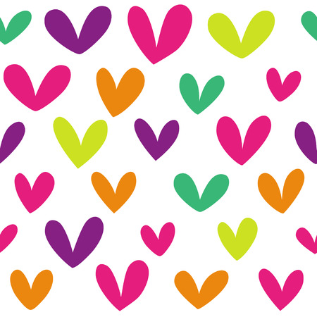 Seamless heart background in pretty colors. Great for Baby, Valentine's Day, Mother's Day, wedding, scrapbook, surface textures.のイラスト素材