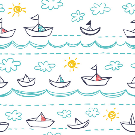 Vector paper ship.のイラスト素材