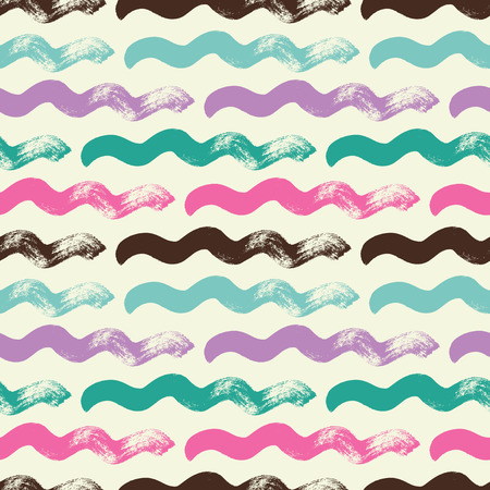 Hand drawn dry brush strokes seamless pattern.のイラスト素材