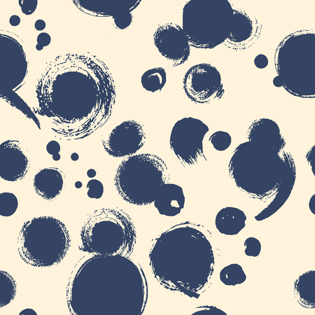 Seamless background with a dry brush in polka dots.のイラスト素材