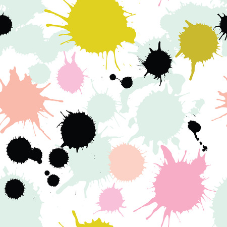 Seamless background with blots in pastel colors.のイラスト素材