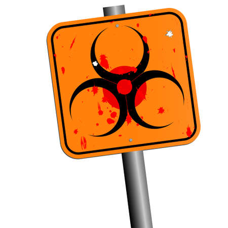 Vector illustration. Sign biohazard isolated on white background.のイラスト素材