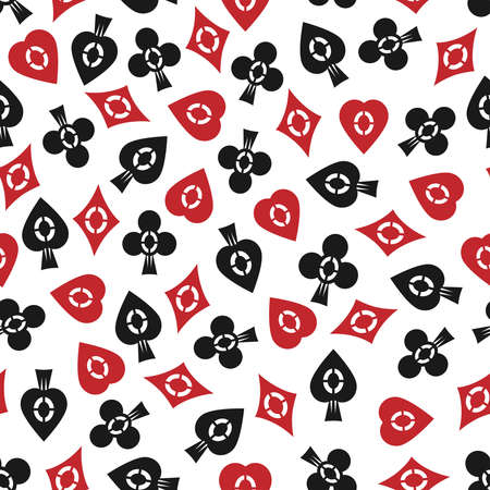 Vector seamless pattern of conceptual card suits.のイラスト素材