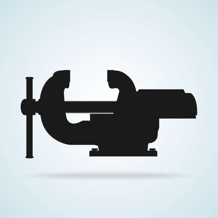 Vector illustration. Black silhouette vice.のイラスト素材
