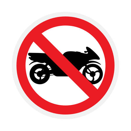 Vector sign riding on motorcycles is prohibitedのイラスト素材
