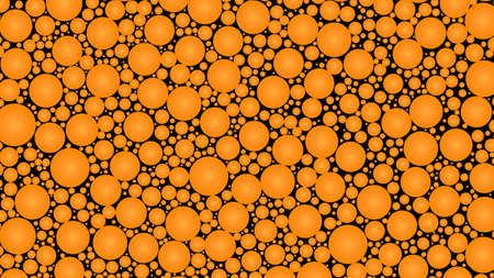 Vector texture of orange circles on a black backgroundのイラスト素材