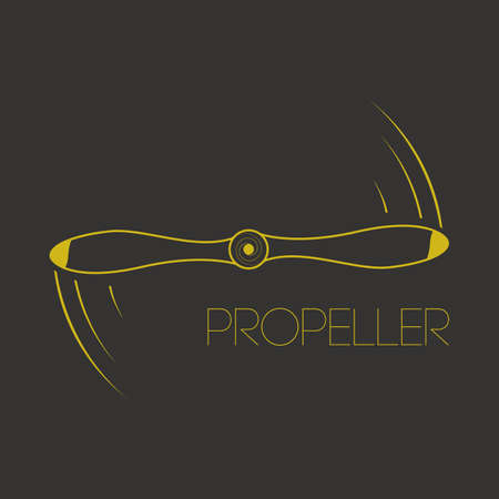 Vector illustration. Icon rotating propeller.  propeller. Symbol quadrocopter drone or aircraft.のイラスト素材
