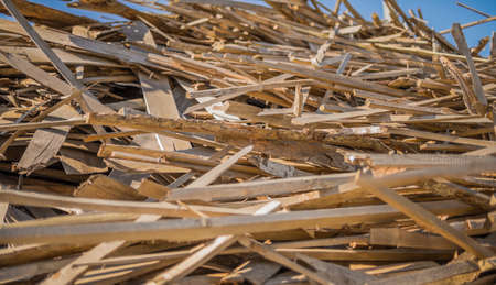 A bunch of long wood cutting.