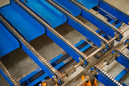 Old industrial chain unloading system products.