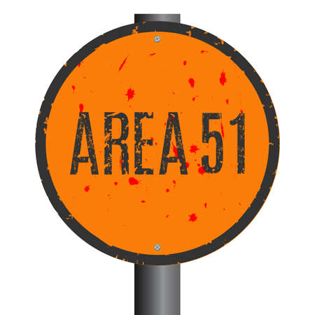 Conceptual vector illustration. Area 51 sign.のイラスト素材