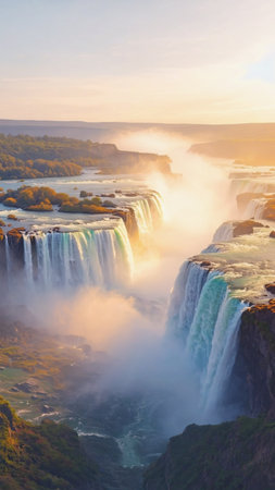 Victoria Falls, Zambezi River, Zimbabwe and Zambia Africaの素材