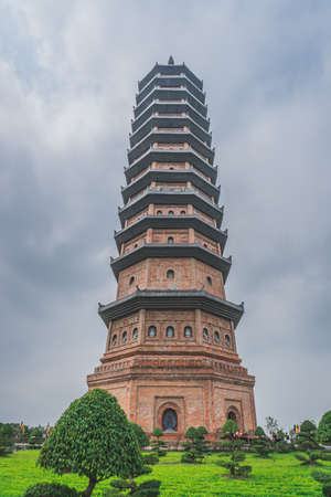 Buddhist Pagoda Bai Dinh Temple, Vietnam Asia. Ninh Binh, Vietnam - March 7, 2020.のeditorial素材
