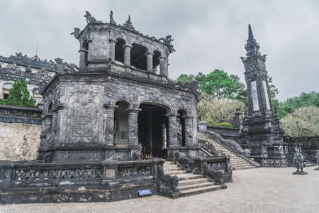 Khai Dinh Tomb emperor in Hue, Vietnam. A UNESCO World Heritage Site. Hue, Vietnam - March 9, 2020.のeditorial素材