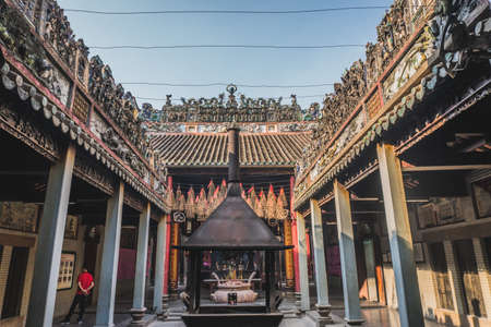 Chinese temple in Vietnam Asia. Ho Chi Minh, Vietnam - March 19, 2020のeditorial素材
