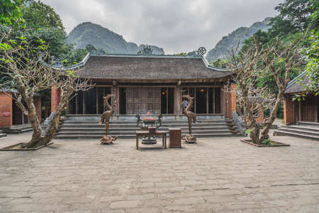 Beautiful pagoda in Vietnam. Ninh Binh, Vietnam - March 7, 2020.のeditorial素材