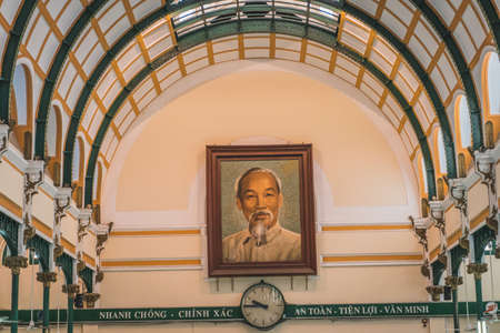 Portrait of Ho Chi Minh. Ho Chi Minh, Vietnam - March 19, 2020のeditorial素材