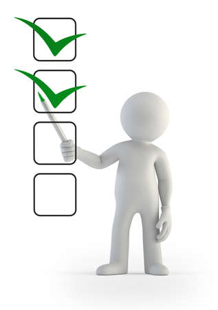 3d small people - checklistの写真素材