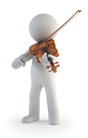 3d small people - Violinの写真素材