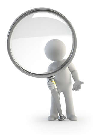 3d small people - magnifying glassの写真素材