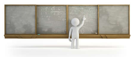 3d small people - Chalkboardの写真素材