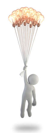 3d small people - idea upの写真素材