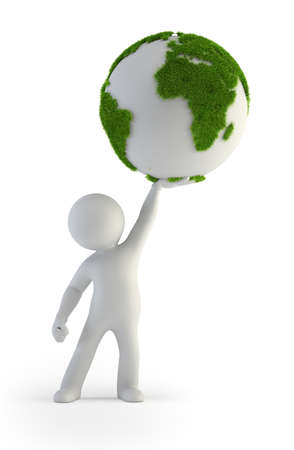 3d small people - Green Planetの写真素材
