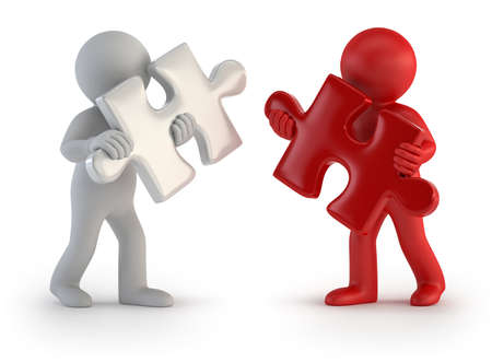 Partners in Business, Isolated white backgroundの写真素材
