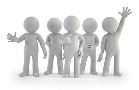 a group of good little people, Isolated white backgroundの写真素材
