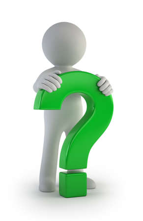 male green question mark, Isolated white backgroundの写真素材